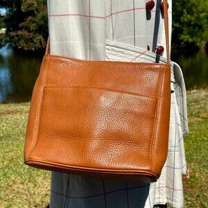 COACH Vintage Sonoma Pocket Zip Natural Grain Pebbled Leather 1996 Camel Brown